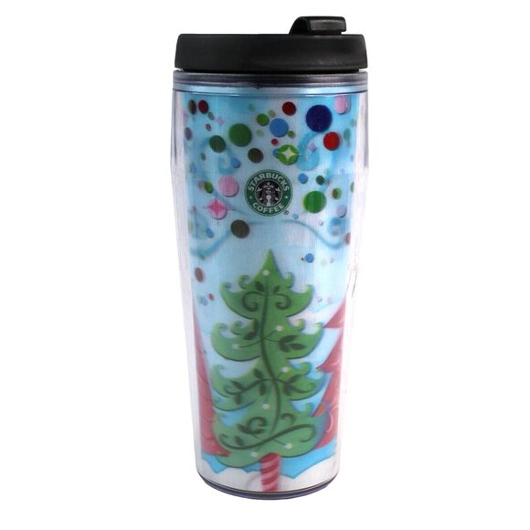 Starbucks Barista Coffee Travel Mug Tumbler Christmas Tree 3D Design 2004 16 oz - Picture 1 of 6